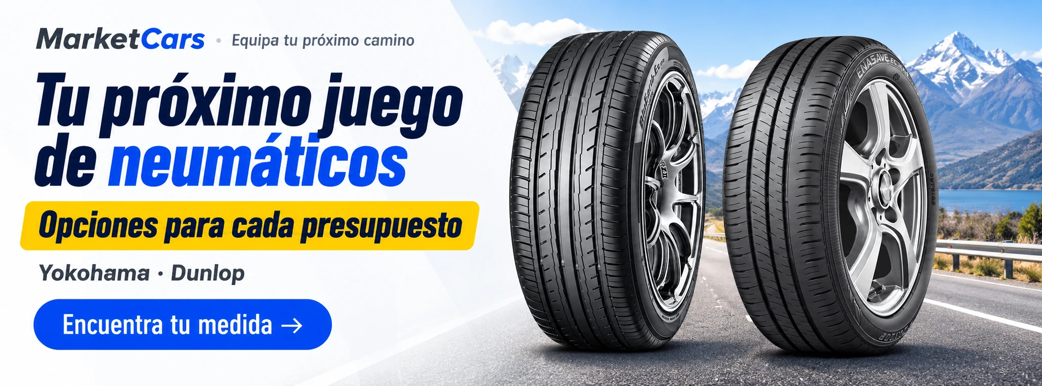 Neumáticos Yokohama y Dunlop: encuentra tu medida.